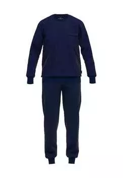 Пижама с круглым вырезом и нагрудным карманом GoTzburg, синий