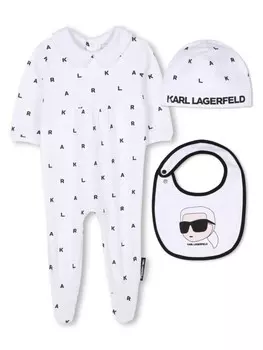 Пижама с логотипом Karl Lagerfeld Kids, белый
