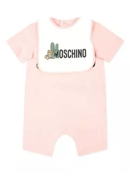 Пижама с логотипом Moschino Kids, розовый