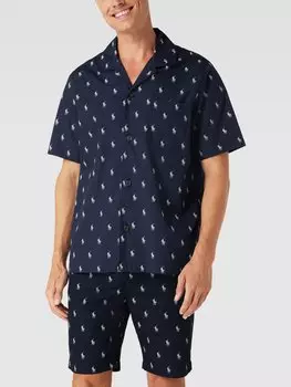 Пижама с логотипом по всей поверхности, модель «AOPP WOVEN» Polo Ralph Lauren Underwear, темно-синий