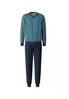 Пижама с манжетами расслабляющая печать Calida, зеленый