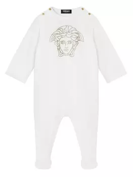 Пижама с мотивом «Голова Медузы» Versace Kids, белый