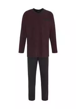 Пижама с нагрудным карманом и V-образным вырезом Dunmore, красный