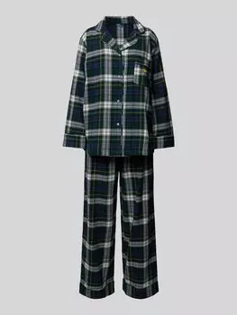 Пижама с нагрудным карманом Polo Ralph Lauren, темно-синий