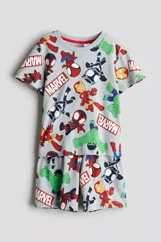 Пижама с принтом H&M, мультиколор