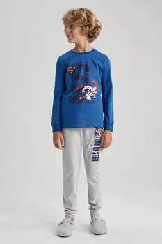 Пижама с рисунком Супермена Defacto, серый