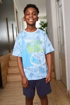 Пижама с шортами Next, синий