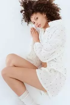 Пижама с топом и шортами H&M, мультиколор