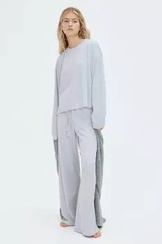 Пижама с вафельной структурой H&M, серый