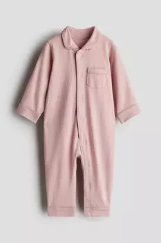 Пижама с воротником H&M, розовый