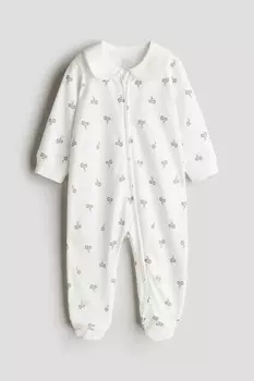 Пижама с воротником и молнией спереди H&M, мультиколор