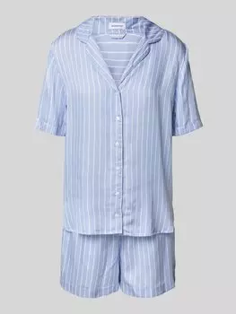 Пижама с воротником-лацканом Seidensticker, светло-голубой