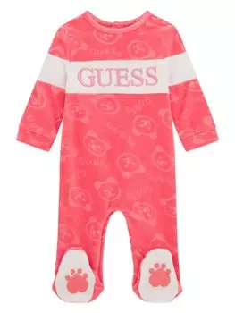 Пижама с вышитым логотипом Guess kids, розовый