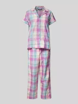 Пижама с вышитым логотипом Lauren Ralph Lauren, розовый