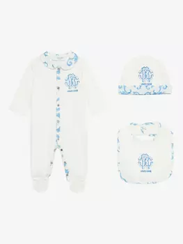 Пижама с вышитым логотипом Roberto Cavalli Junior, белый