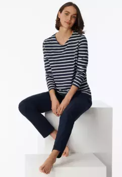 Пижама Schiesser "Casual Essentials" (2 шт.), повседневного дизайна, синий