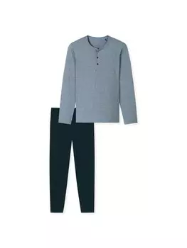 Пижама Schiesser, цвет dunkelblau/grau