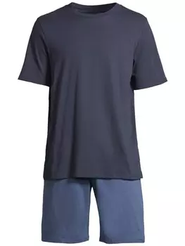 Пижама Schiesser Night & Home, цвет dunkelblau/blau