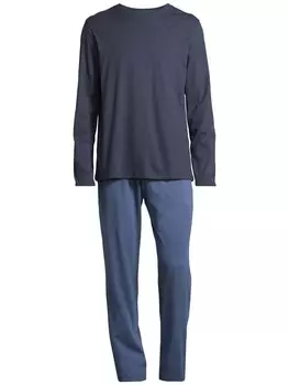 Пижама Schiesser Night & Home, цвет dunkelblau/blau