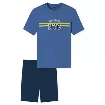 Пижама SCHIESSER Pajamas, цвет mottled blue