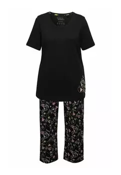 Пижама SCRIBBLE PRINT TWO PIECE SET Ulla Popken, черный