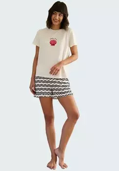 Пижама SHELL PRINT SET - Pyjama set Chelsea Peers, кремовый