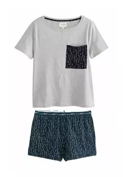 Пижама SHORT SLEEVE REGULAR FIT SET Next, синий