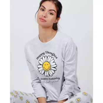 Пижама Smiley Happy Thoughts, серый