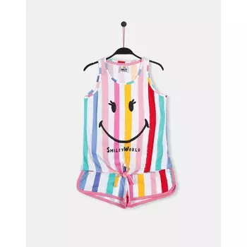 Пижама Smiley Rainbow Sleeveless, разноцветный
