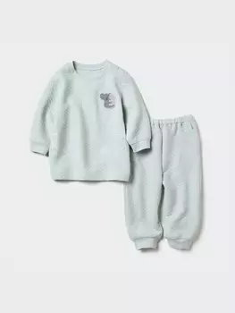 Пижама стеганая Uniqlo, зеленый