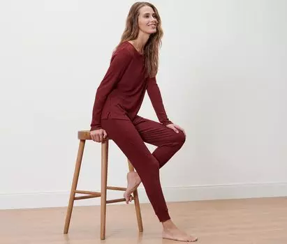 Пижама Tchibo, бордо красное