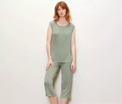 Пижама Tchibo, зеленый шалфей