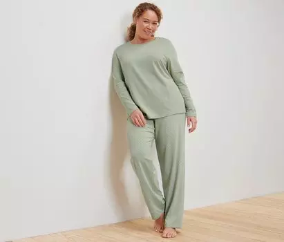 Пижама Tchibo, зелёный топ шалфея