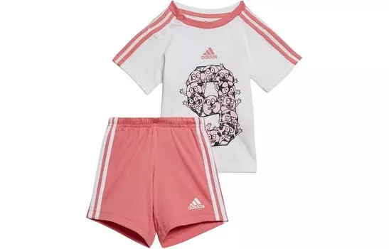 Пижама TD Adidas, белый/розовый