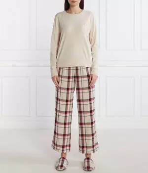Пижама Tommy Hilfiger Relaxed Fit, бежевый