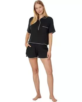 Пижама Tommy John Short Sleeve Top and Short, черный