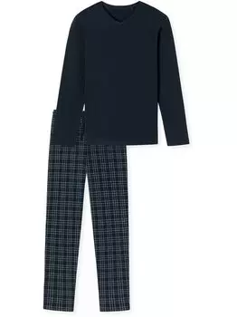 Пижама тонкий интерлок Schiesser, синий