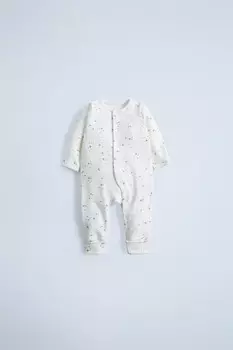 Пижама-трансформер с принтом звезд ZARA, устрично-белый