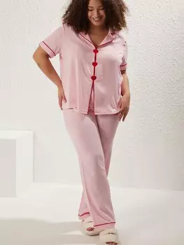 Пижама Trendyol Curve, розовый