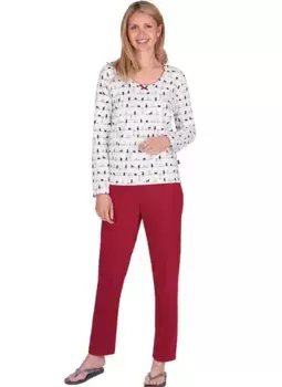 Пижама Trigema "Комфортная пижама TRIGEMA с принтом " (1 шт.), белый