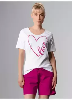 Пижама Trigema "Короткие Пижама TRIGEMA с крупным принтом " (1 шт.), белый