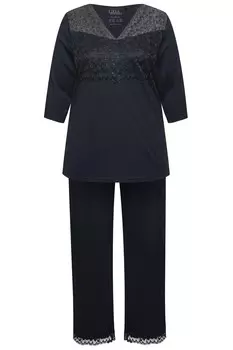 Пижама Ulla Popken Pajama, черный