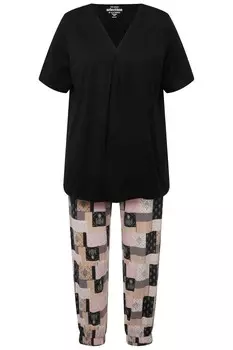 Пижама Ulla Popken Pajama, черный