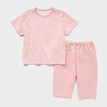 Пижама UNIQLO с короткими рукавами, розовый