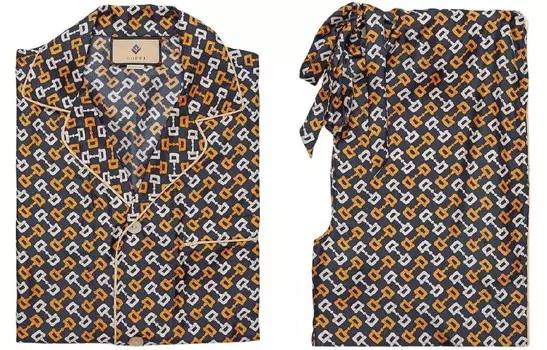 Пижама унисекс Gucci, желтый / белый