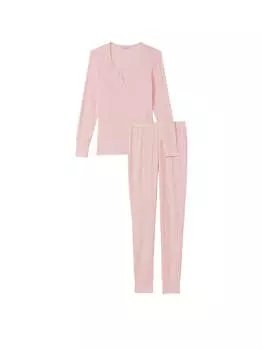 Пижама Victoria's Secret Thermal, белый/розовый