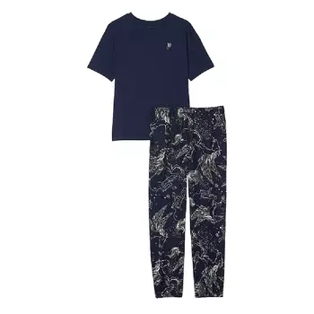 Пижама Victoria's Secret Flannel, темно-синий