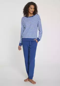 Пижама Vivance Dreams (2 шт.) из мягкой махровой ткани, синий