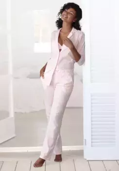 Пижама Vivance Dreams (2 шт.), с мелким узором, белый