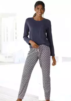 Пижама Vivance Dreams (2 шт.), со штанишками с рисунком, синий